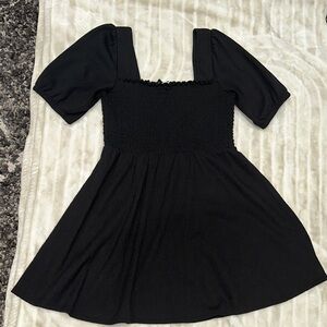 Black Puff Sleeve Dress